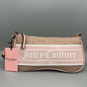 Juicy Couture Beige and Pink Shoulder Bag